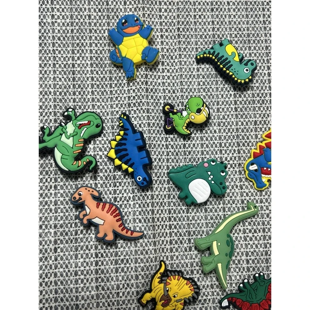 12 Pcs Dinosaur Charms Pvc Shoe Jewelry Decoration Boys